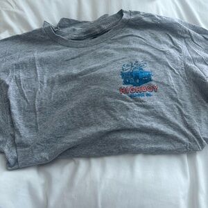 Gray highboy tee